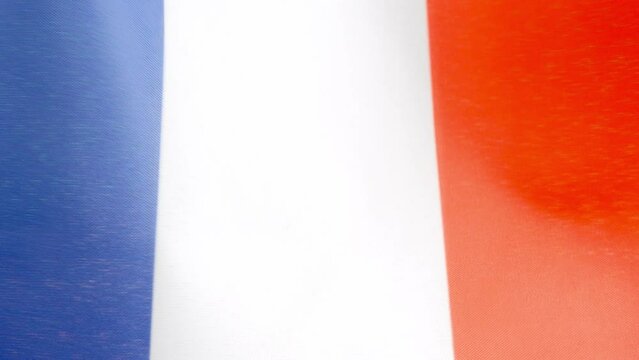 French national flag waving by the wind