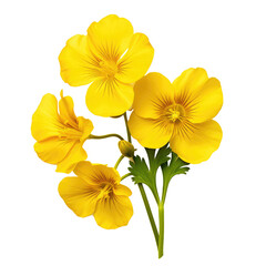 Fototapeta premium yellow flowers isolated on white