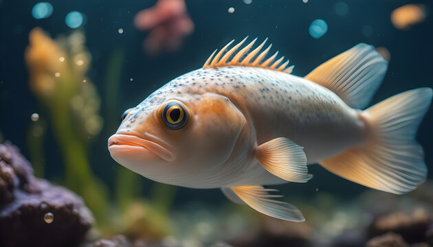 Stargazer fish, ultra hd, 4k, 8k, ai generated