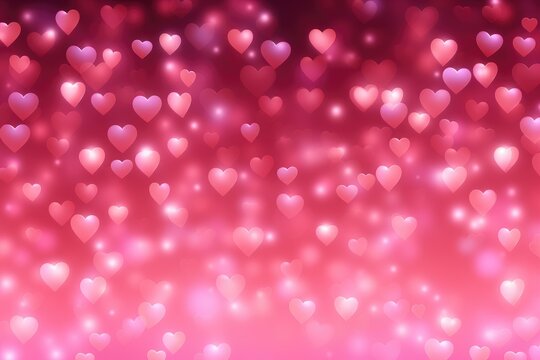 Abstract pink background with small hearts.