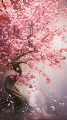 sacura tree with pink blossom