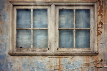 Fototapeta na wymiar old window in house wall