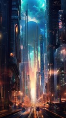 Obraz premium dynamic and futuristic city