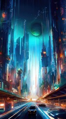 dynamic and futuristic city