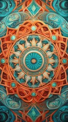 neon mandala background