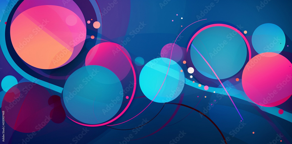 Poster pattern bright light texture bokeh design blue blur background circle defocused abstract shiny