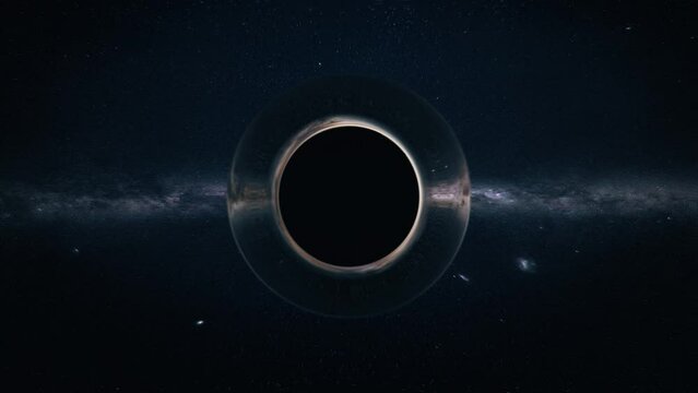 Intense Black Hole explosion in deep space. Wormhole apocalypse wipes out Universe. Worm-hole collision explodes in outer space. Epic galaxy with growing black hole. Cinematic interstellar action.