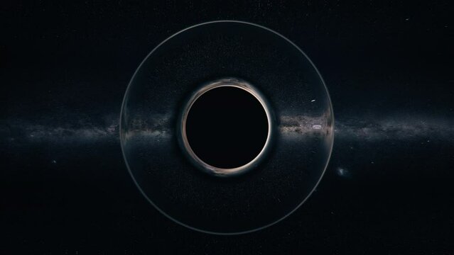 Intense Black Hole explosion in deep space. Wormhole apocalypse wipes out Universe. Worm-hole collision explodes in outer space. Epic galaxy with growing black hole. Cinematic interstellar collapse.