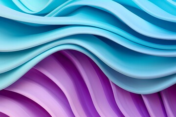 Cheerful 3D Textured Background: Layers of Colorful Paper in Turquoise Blue and Purple