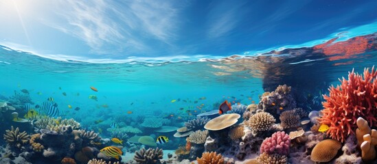 Marine organisms in the Red Sea With copyspace for text