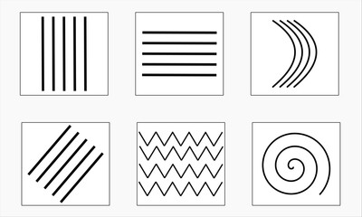 The types of lines in graphic design are vertical, horizontal, curved, diagonal, zig zag and spiral