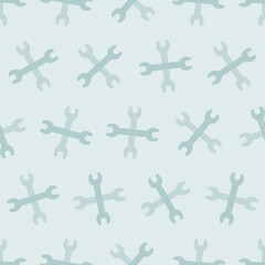 Wrench seamless pattern. Suitable for backgrounds, wallpapers, fabrics, textiles, wrapping papers, printed materials, and many more.