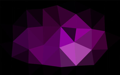 Dark Purple vector polygon abstract backdrop. Colorful illustration in abstract style with gradient. Brand new style for your business design.