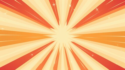 A vintage banner background featuring a classic retro sunburst design in vector format