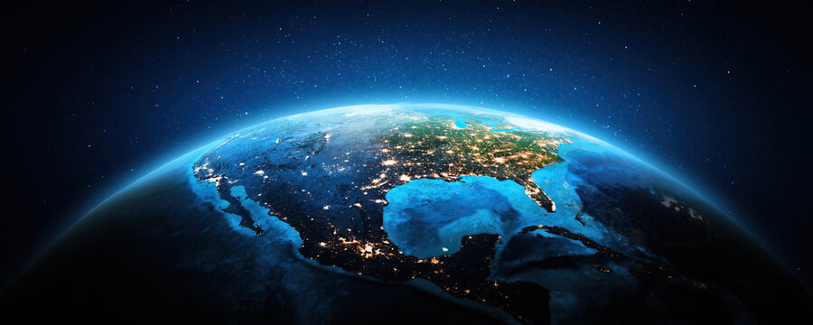 Fototapeta United States from space