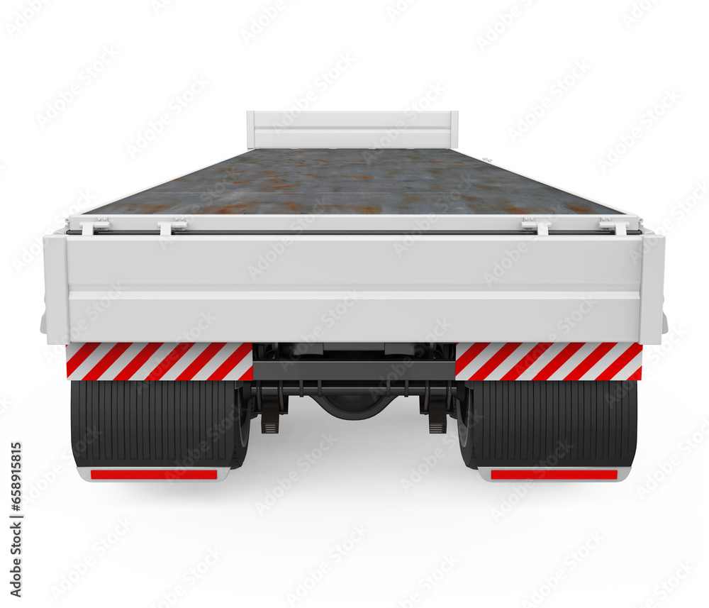 Canvas Prints flatbed trailer isolated