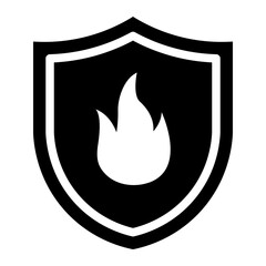 Fire Prevention Security solid glyph icon