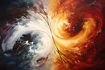 background with fire