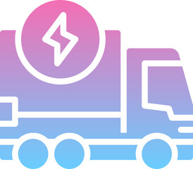 Electric truck icon