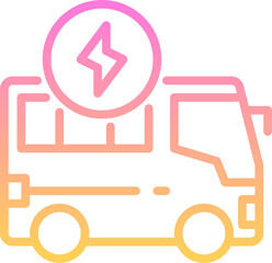 Electric bus icon