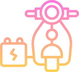 Electric scooter icon