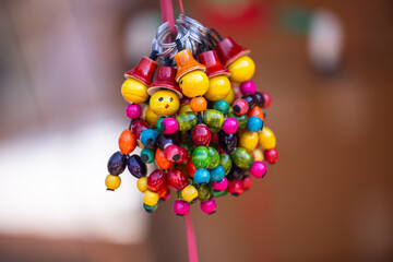 Interior decoration, Handmade colorful hanging gift items for decoration display at shop.