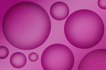 Illustration of Gradient Royal Purple 3D Various Sized Spheres