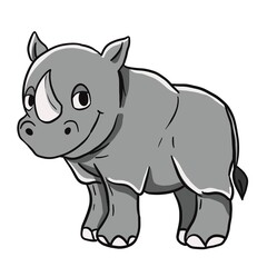 cartoon rhino cartoon