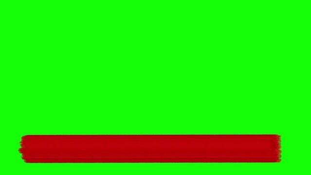 Red header bar on green background, lower third for digital media, animated banner. 4k