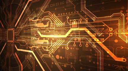 Abstract background on technological and scientific topics. CPU concept.