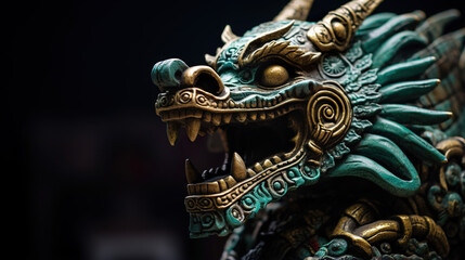 Fototapeta premium Ancient Aztec God Quetzalcoatl