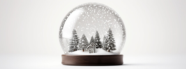 Beautiful Christmas banner with beautiful snow globes