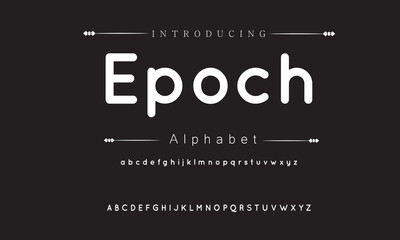 Epoch Modern Bold Font. Sans Serif Font. Regular Italic Uppercase Lowercase Typography urban style alphabet fonts for fashion, sport, technology, digital, movie, logo design, vector illustration