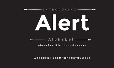 Alert Modern Bold Font. Sans Serif Font. Regular Italic Uppercase Lowercase Typography urban style alphabet fonts for fashion, sport, technology, digital, movie, logo design, vector illustration