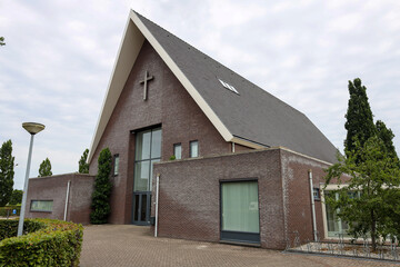 reformed church in the religious village of Oldebroek at Bible belt