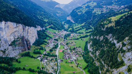 Lauterbrunnen, a picturesque Swiss village nestled in a pristine valley, is a true natural wonder...