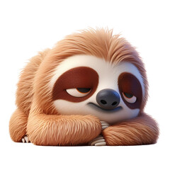 3D Funny Lazy Sloth 