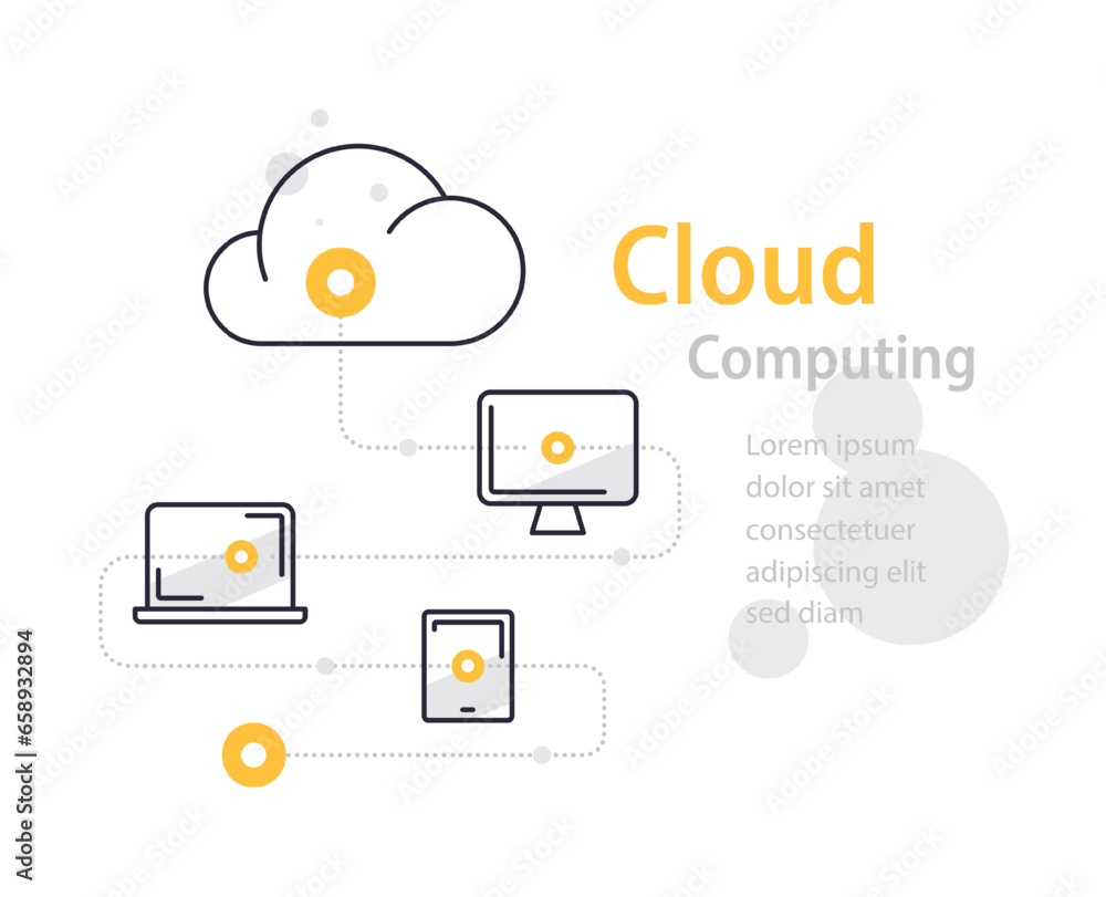 Poster cloud computing system,wireless technology, computer network connection