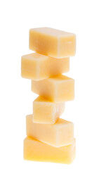 pieces of cheese isolated
