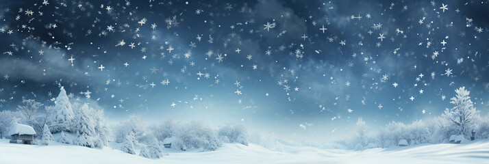 Snowy background a winter wonderland, tranquil scenery, natural beauty, template, banner