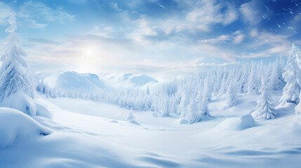 Winter background, tranquil scenery, natural beauty, template, banner