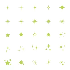 Tuinposter star icon pack. star symbol pack. isolated background. cute and minimalist. © Valbyss