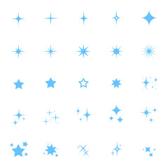 star icon pack. star symbol pack. isolated background. cute and minimalist. - obrazy, fototapety, plakaty