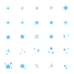 Tuinposter star icon pack. star symbol pack. isolated background. cute and minimalist. © Valbyss