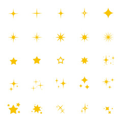 star icon pack. star symbol pack. isolated background. cute and minimalist.
