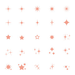 star icon pack. star symbol pack. isolated background. cute and minimalist.