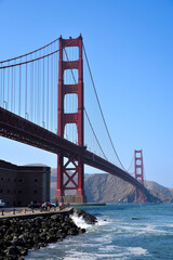 The Golden Gate Bridge seen from Fort Point on a Summer Day - San Francisco, California