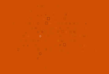 Light Orange vector layout with circle spots, cubes.