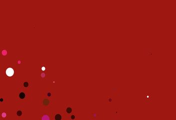 Light Red, Yellow vector background with bubbles.