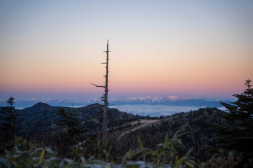 Obraz premium sunset in the mounta